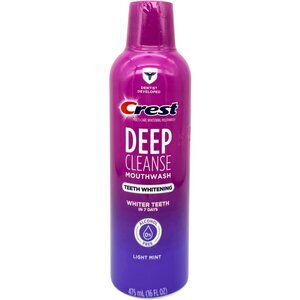 Crest Deep Cleanse Whitening Mouthwash Light Mint 16oz